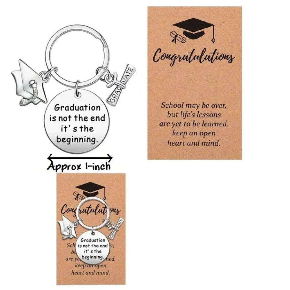 Graduation Gift It’s The Beginning Keychain Jewelry Grad Keepsake NEW SEALED